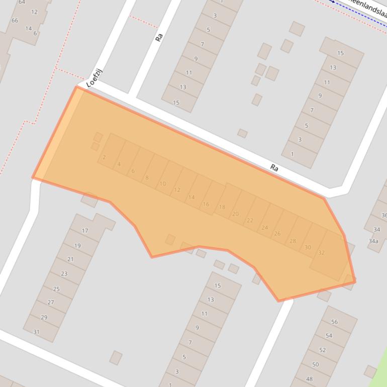 Kaart van postcodegebied 1276HS.