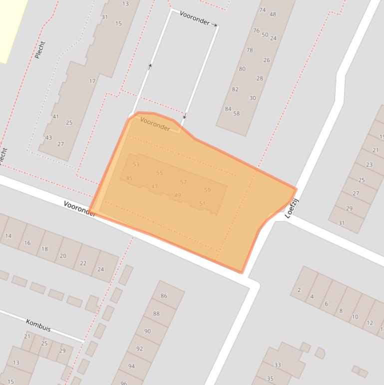 Kaart van postcodegebied 1276JA.