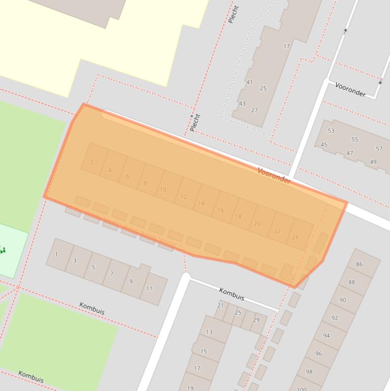 Kaart van postcodegebied 1276JB.
