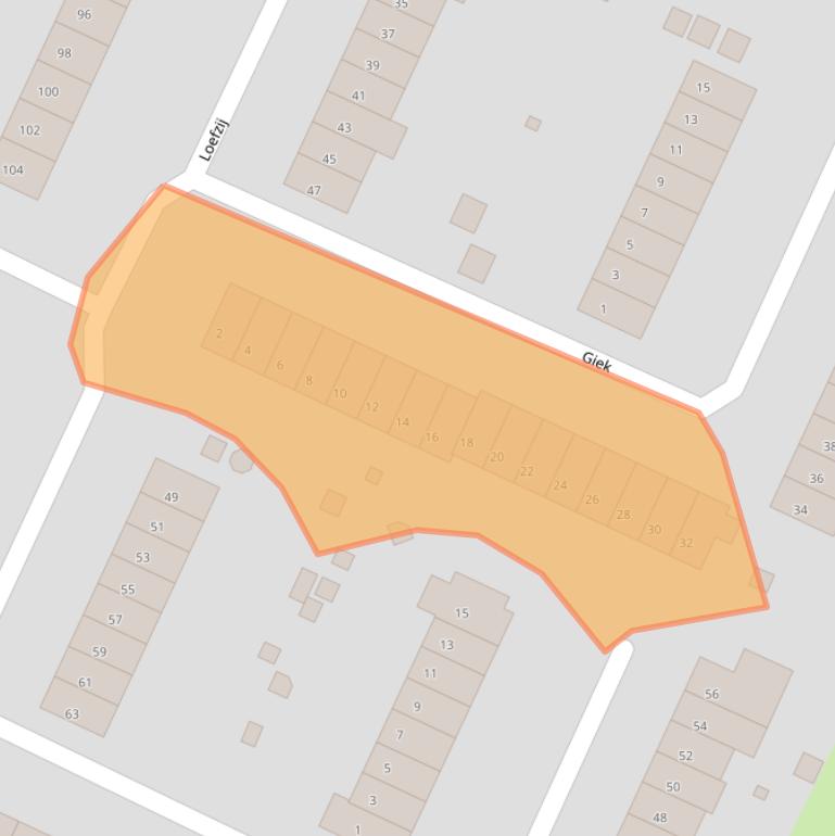 Kaart van postcodegebied 1276JD.