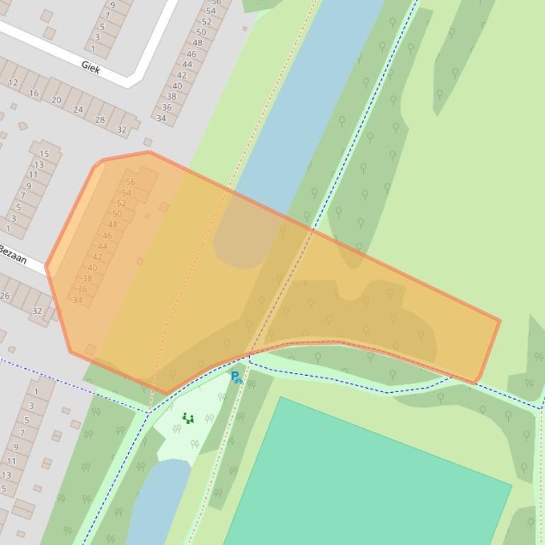 Kaart van postcodegebied 1276JL.