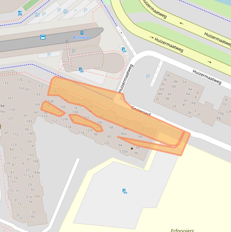 Kaart van postcodegebied 1276KN.