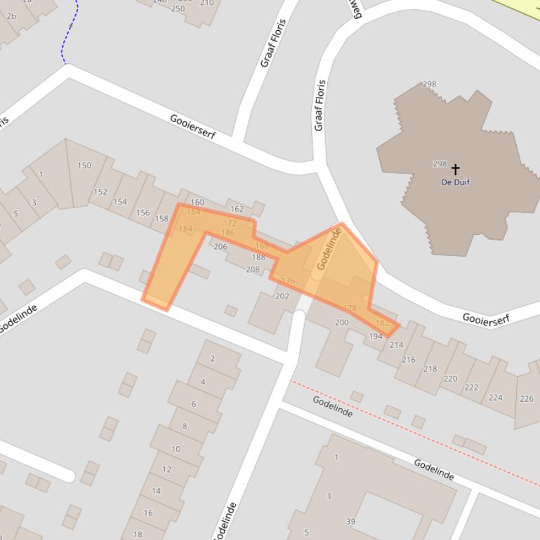 Kaart van postcodegebied 1276KW.