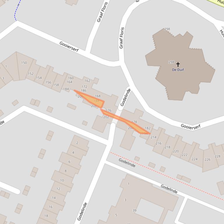 Kaart van postcodegebied 1276KX.