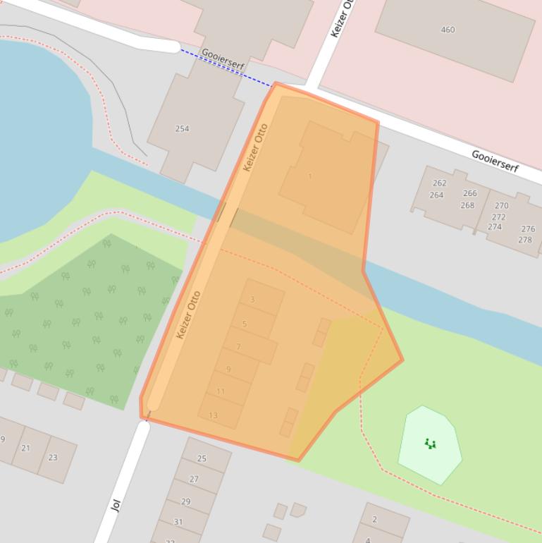 Kaart van postcodegebied 1276LA.