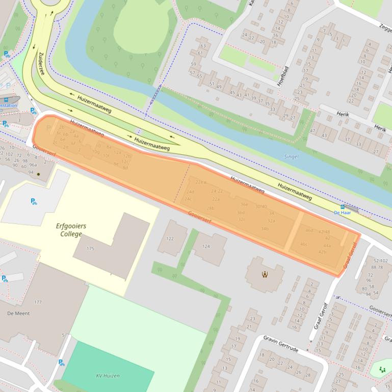 Kaart van postcodegebied 1276LB.