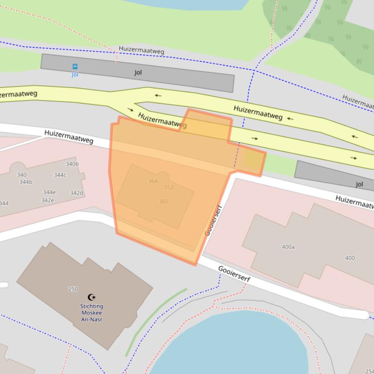 Kaart van postcodegebied 1276LK.