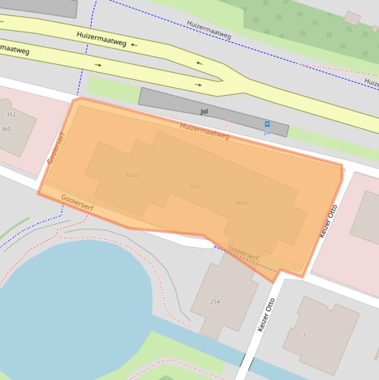 Kaart van postcodegebied 1276LL.