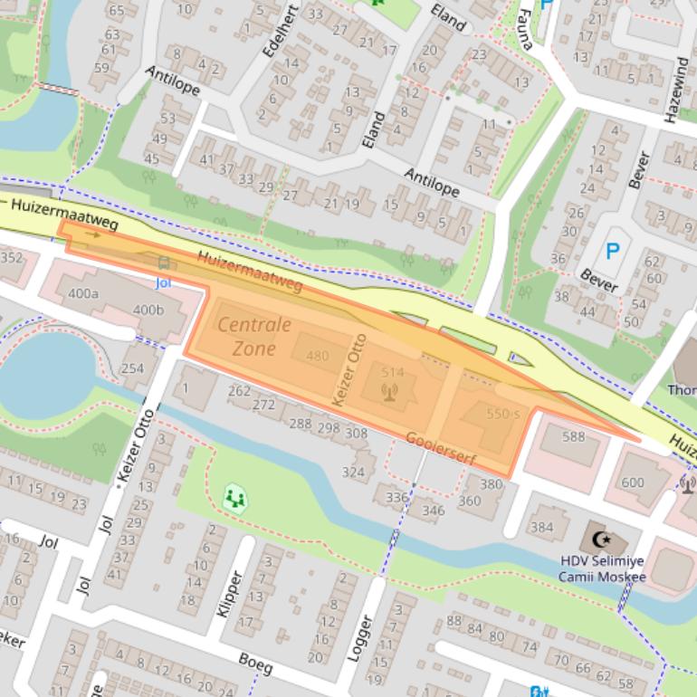 Kaart van postcodegebied 1276LM.