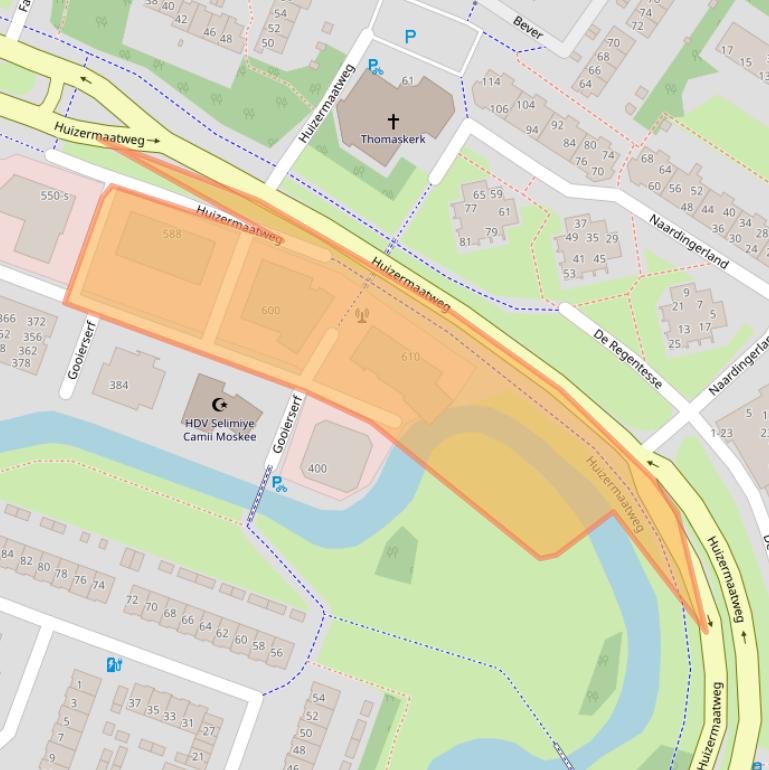 Kaart van postcodegebied 1276LN.