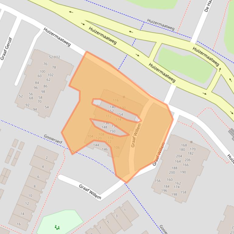 Kaart van postcodegebied 1276MC.