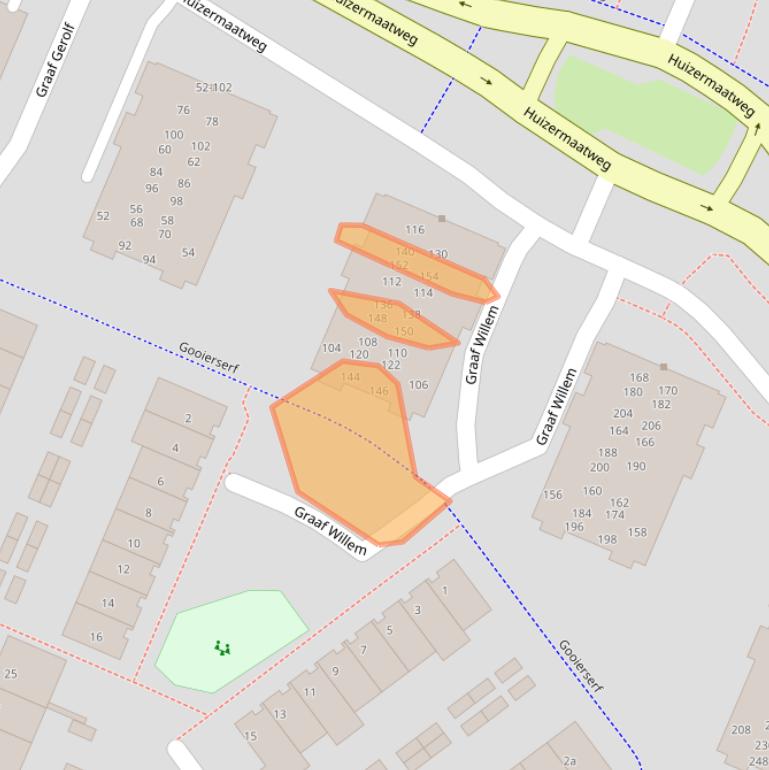 Kaart van postcodegebied 1276MD.