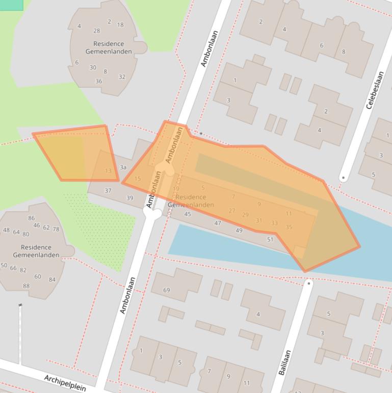 Kaart van postcodegebied 1276NC.