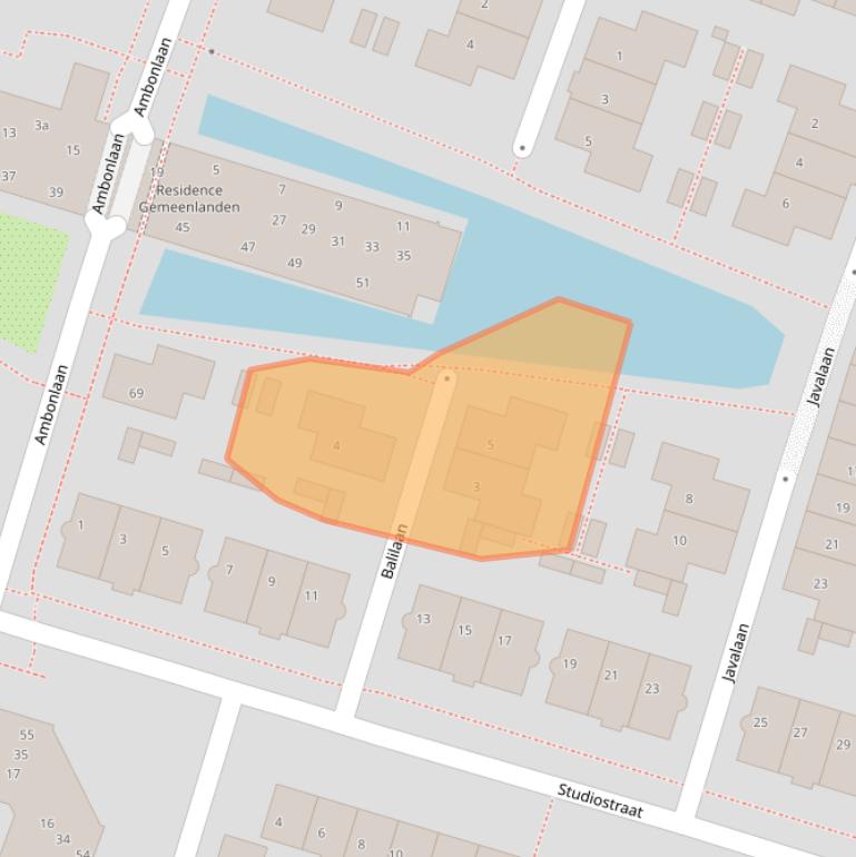 Kaart van postcodegebied 1276NK.