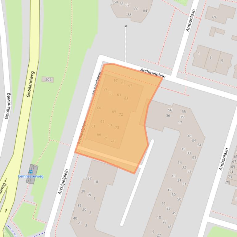 Kaart van postcodegebied 1276NX.