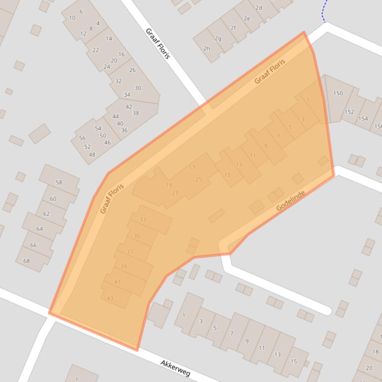 Kaart van postcodegebied 1276XA.