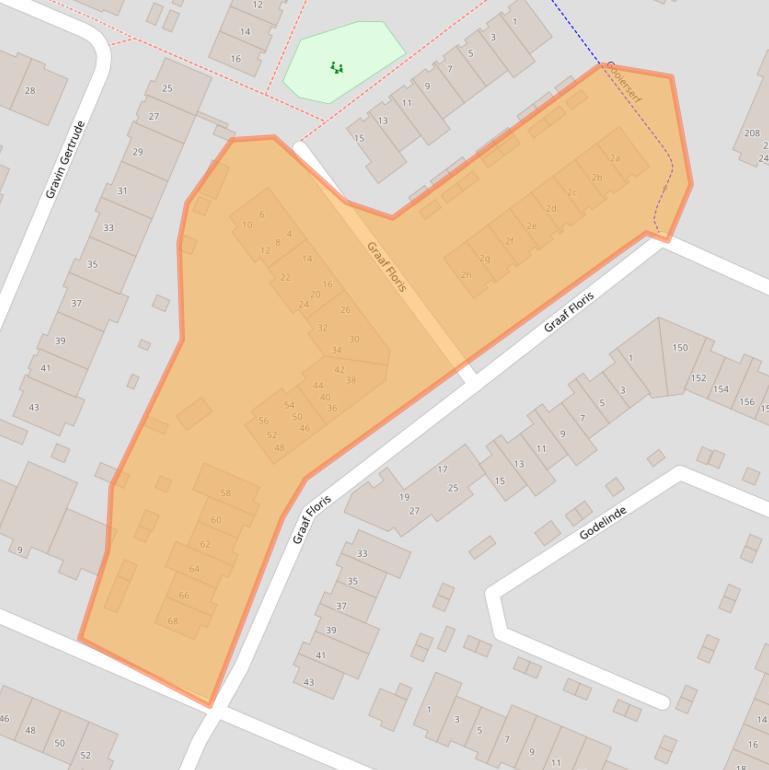 Kaart van postcodegebied 1276XB.