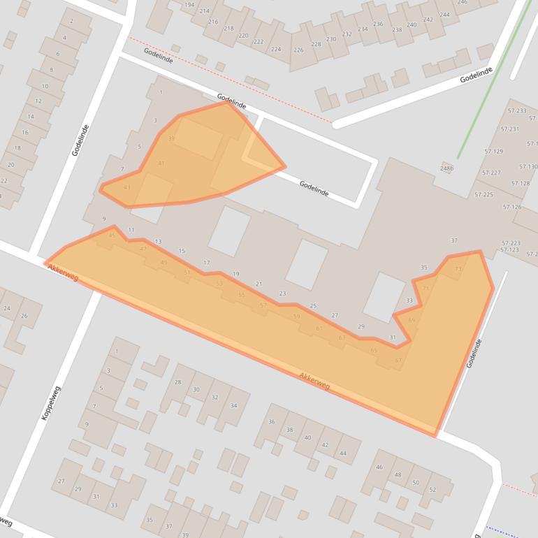 Kaart van postcodegebied 1276XG.