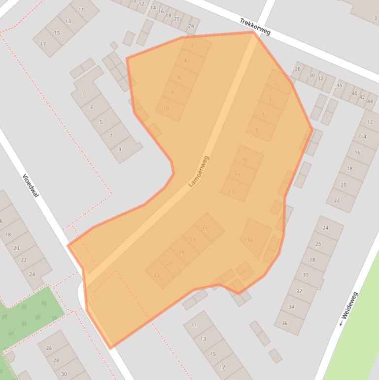 Kaart van postcodegebied 1276XN.