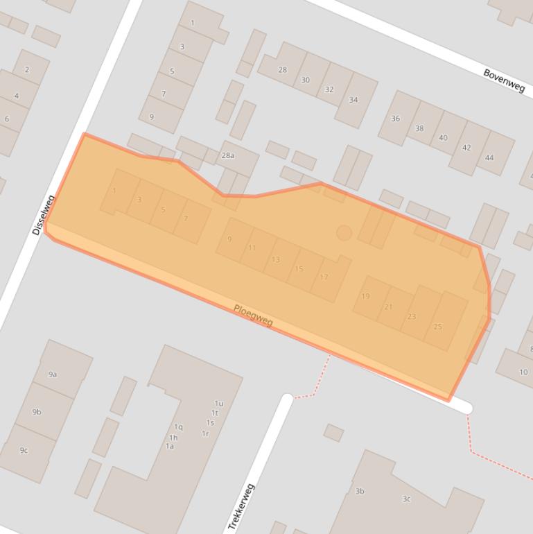 Kaart van postcodegebied 1276XR.