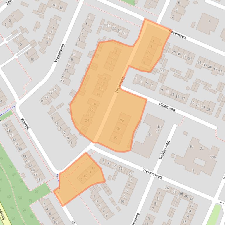 Kaart van postcodegebied 1276XS.