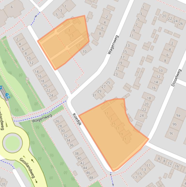 Kaart van postcodegebied 1276XT.