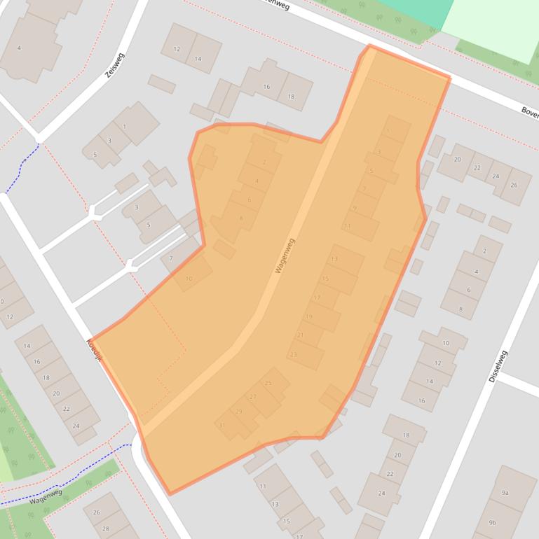 Kaart van postcodegebied 1276XW.