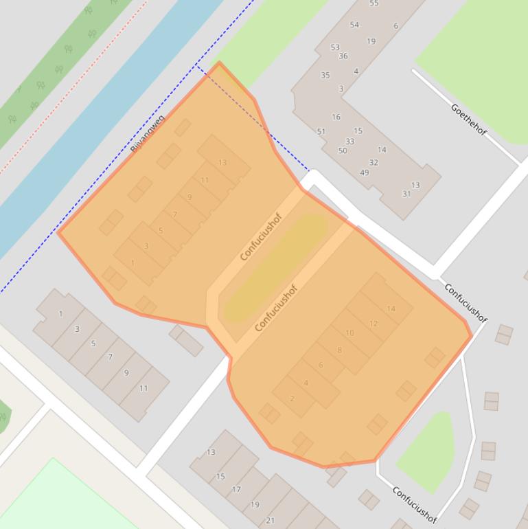 Kaart van postcodegebied 1277AB.