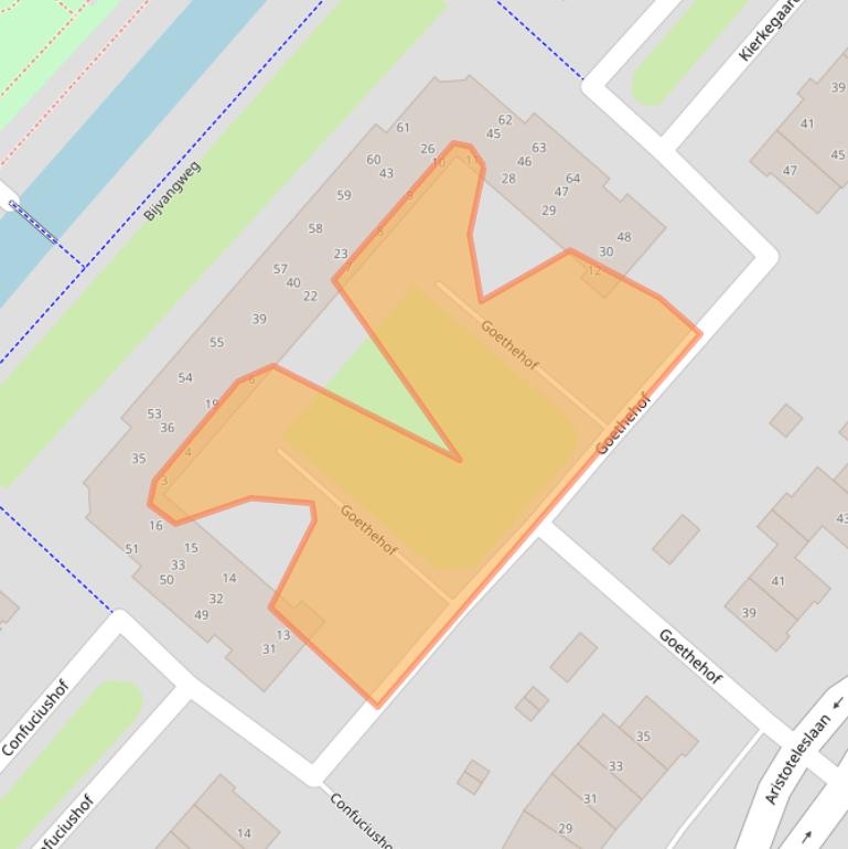 Kaart van postcodegebied 1277AC.