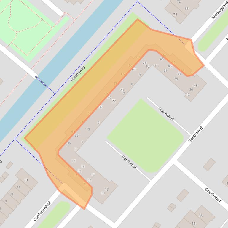 Kaart van postcodegebied 1277AH.