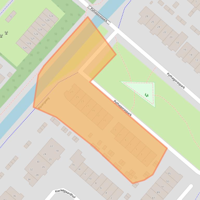 Kaart van postcodegebied 1277BA.