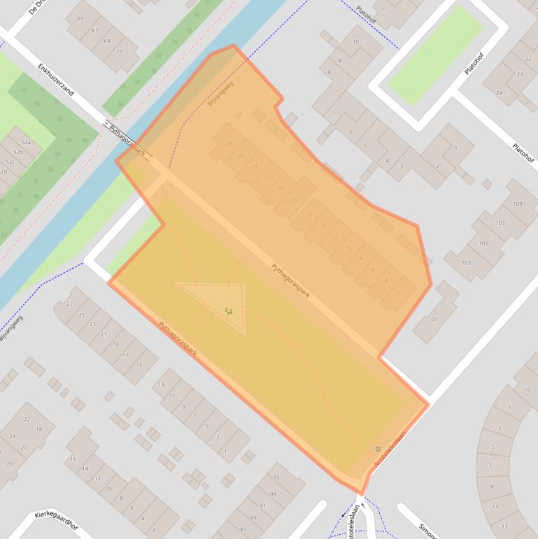 Kaart van postcodegebied 1277BB.