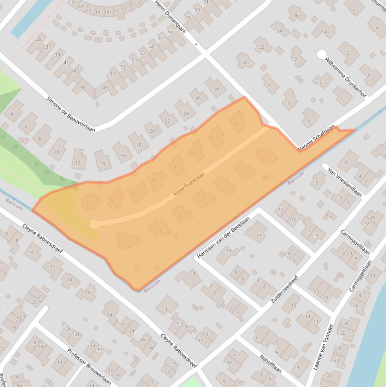Kaart van postcodegebied 1277BR.