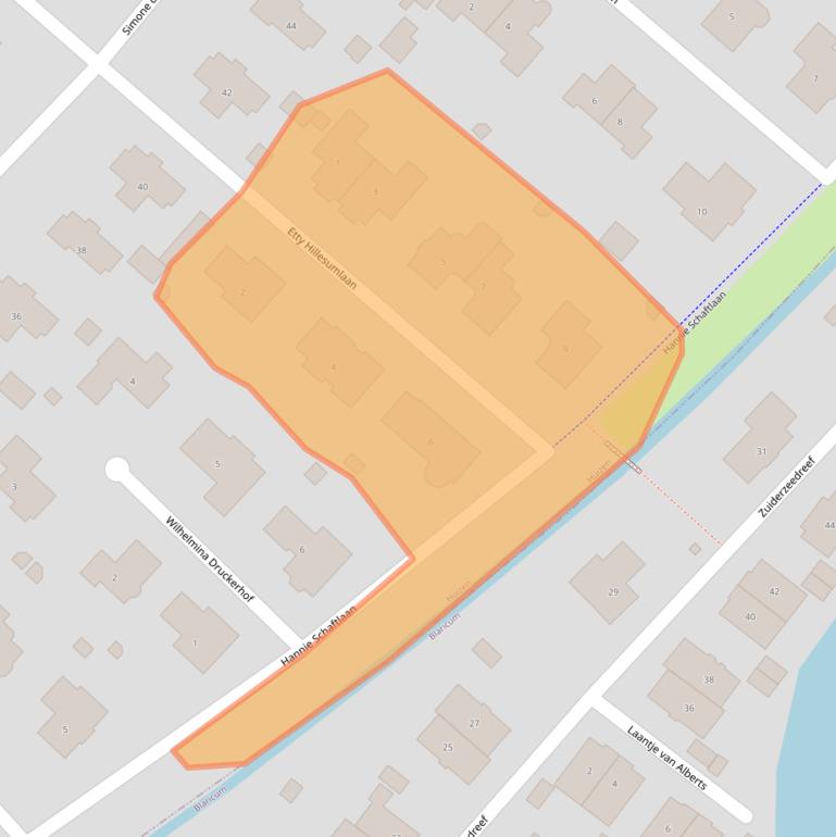 Kaart van postcodegebied 1277CN.