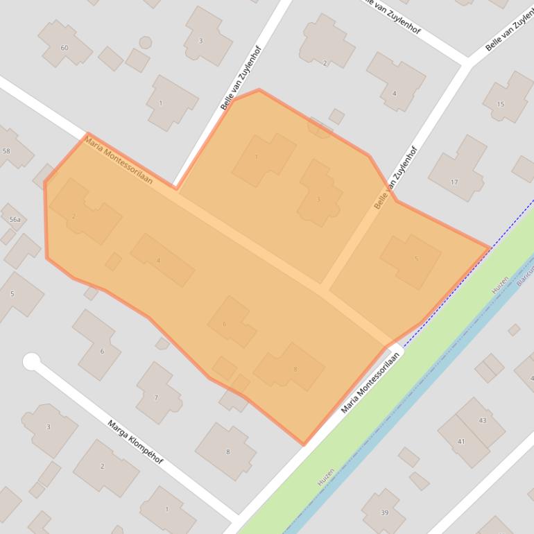 Kaart van postcodegebied 1277CS.