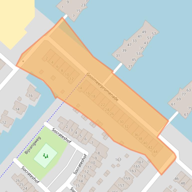 Kaart van postcodegebied 1277EN.