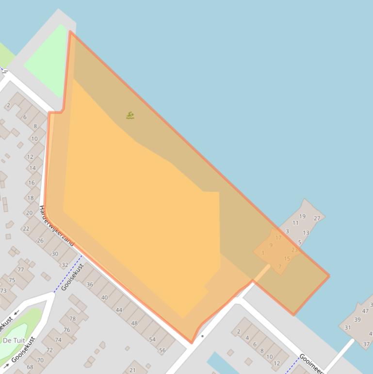 Kaart van postcodegebied 1277ES.