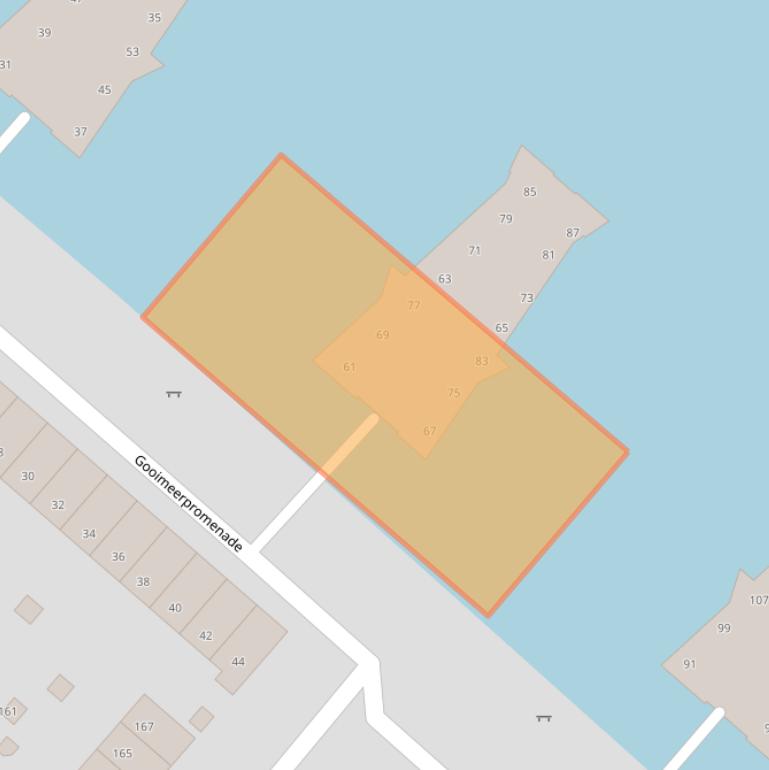 Kaart van postcodegebied 1277EV.