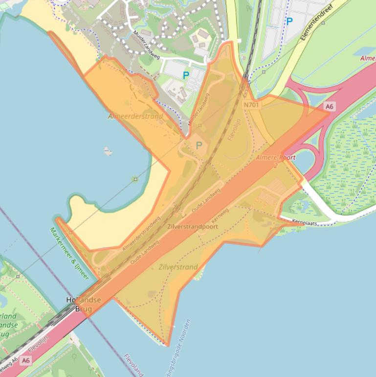 Kaart van postcodegebied 1309BA.