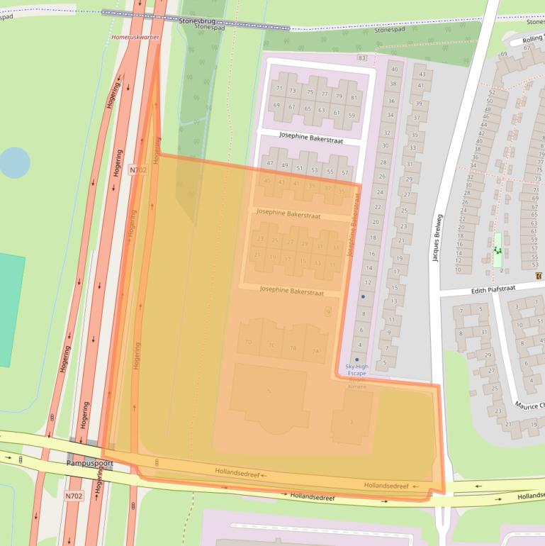 Kaart van postcodegebied 1311GB.
