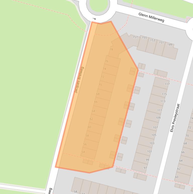 Kaart van postcodegebied 1311HH.