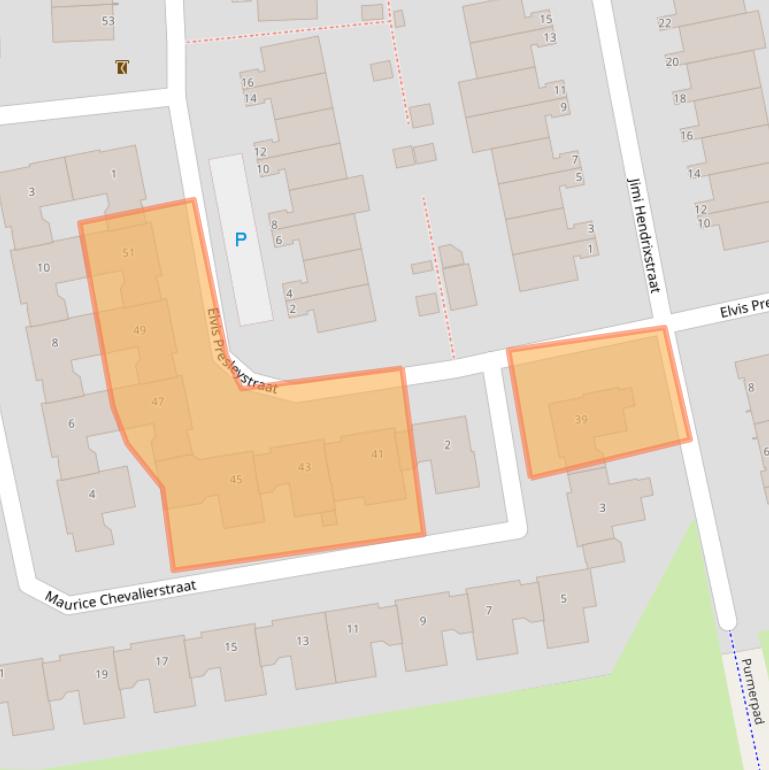 Kaart van postcodegebied 1311HM.