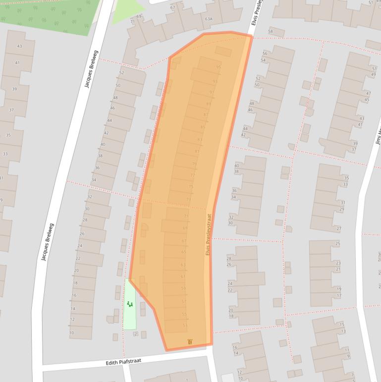 Kaart van postcodegebied 1311HN.