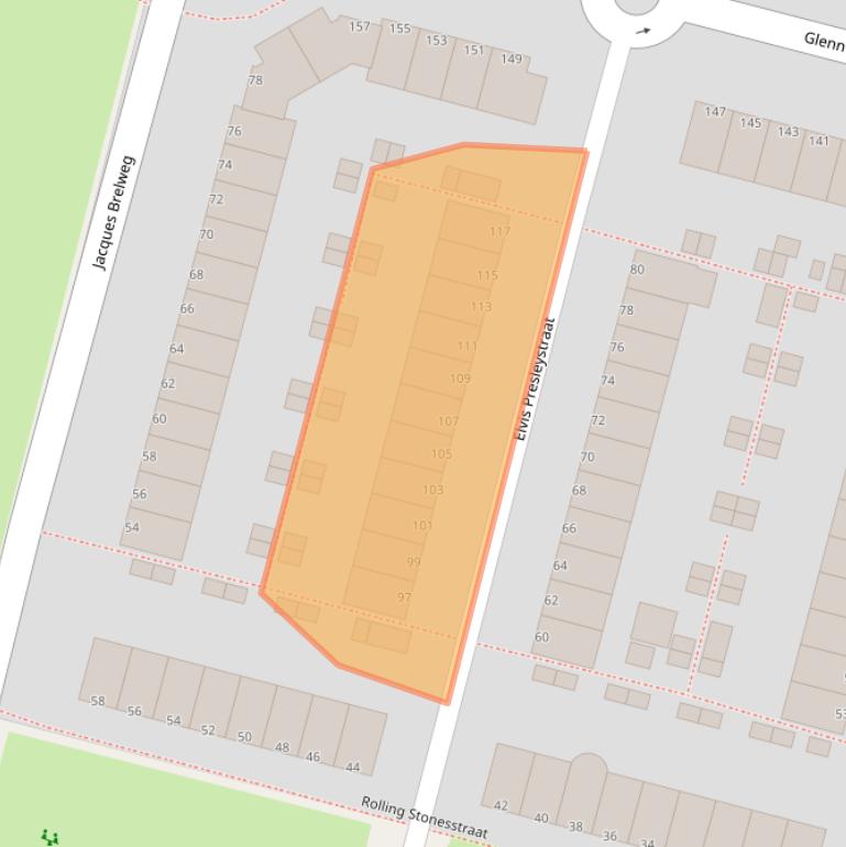 Kaart van postcodegebied 1311HP.