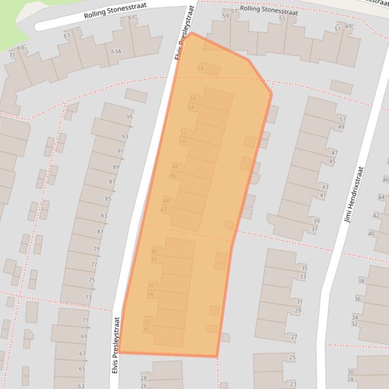 Kaart van postcodegebied 1311HS.
