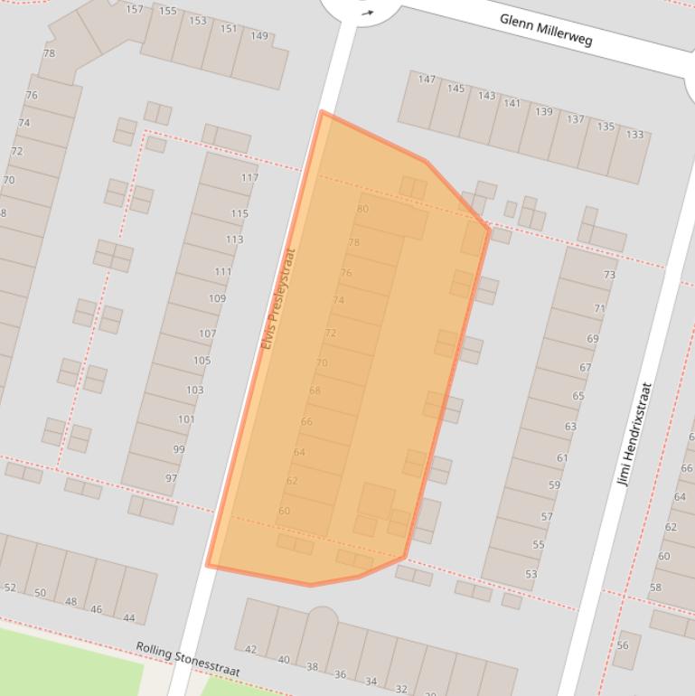 Kaart van postcodegebied 1311HT.