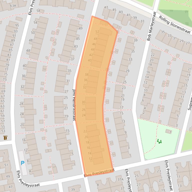 Kaart van postcodegebied 1311HZ.