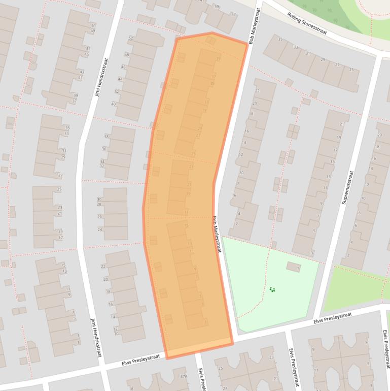 Kaart van postcodegebied 1311JC.