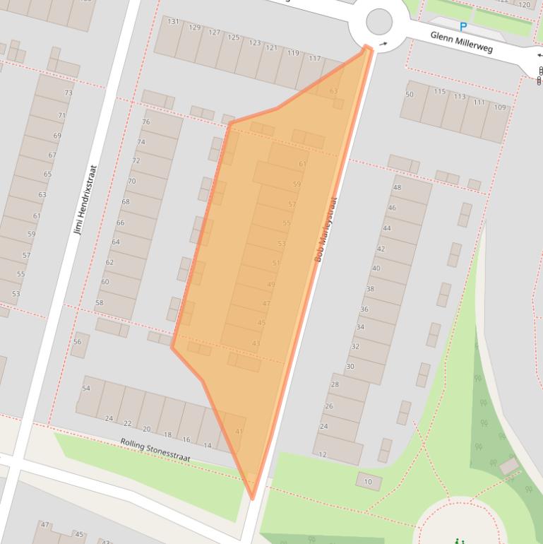 Kaart van postcodegebied 1311JD.