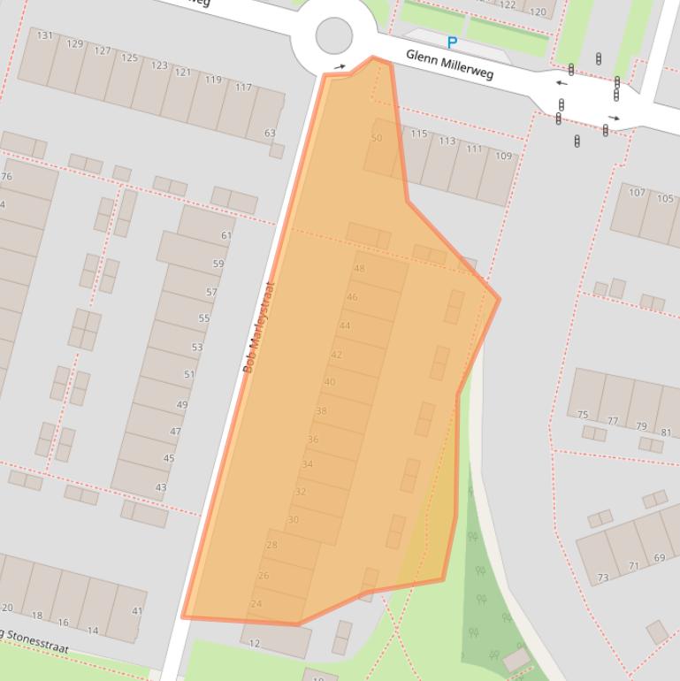 Kaart van postcodegebied 1311JG.